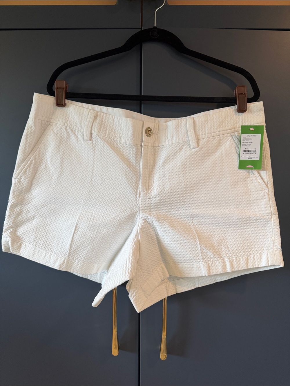 Lilly Pulitzer Callahan Shorts White Textured
